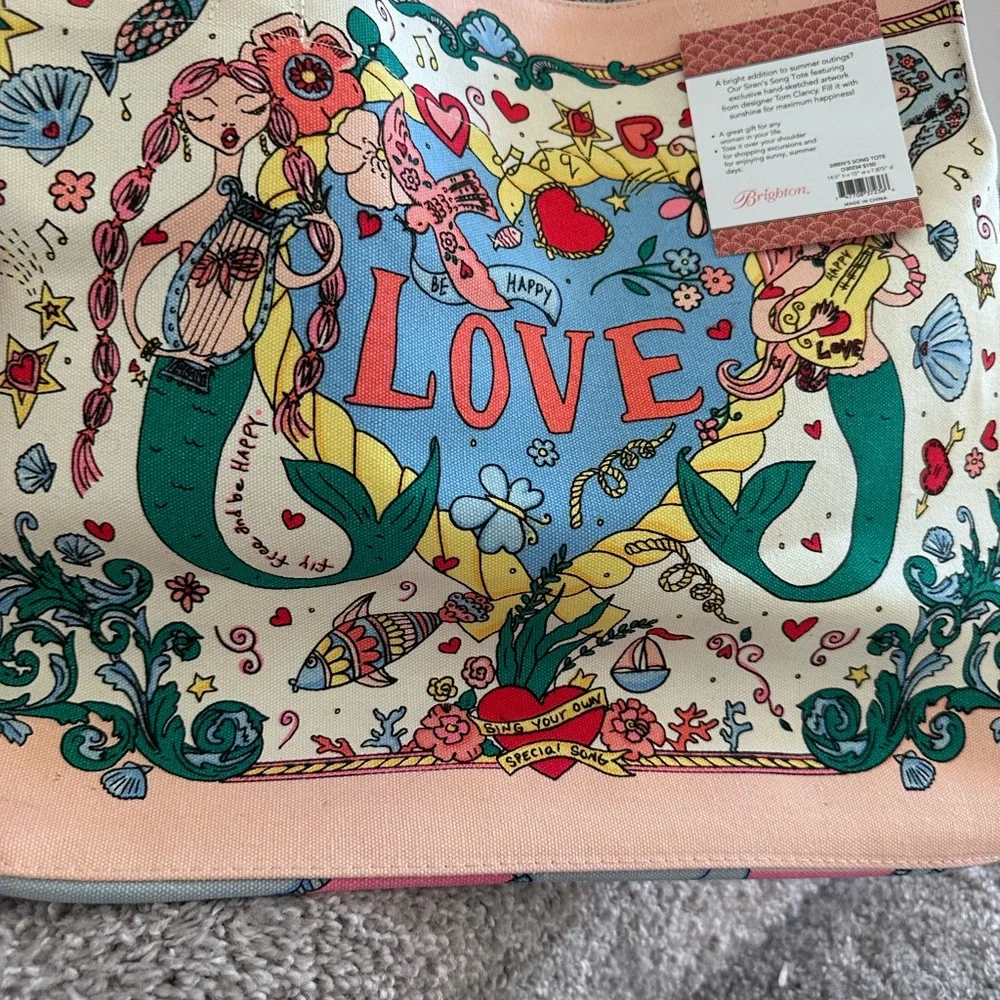 BRIGHTON CANVAS TOTE BAG - NEW - Picture 3 of 6